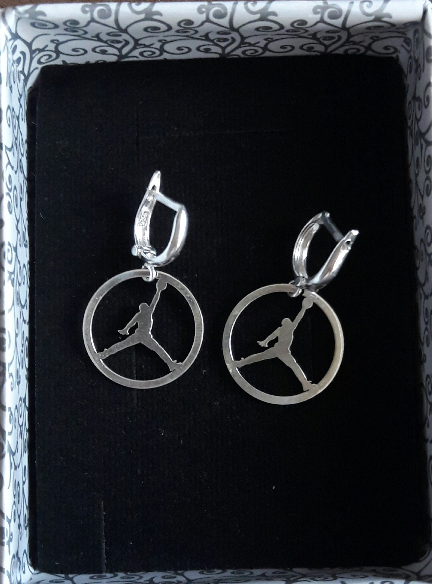 Nike Michael Jordan Jumpman Basketball Stud Earrings 925 | Etsy