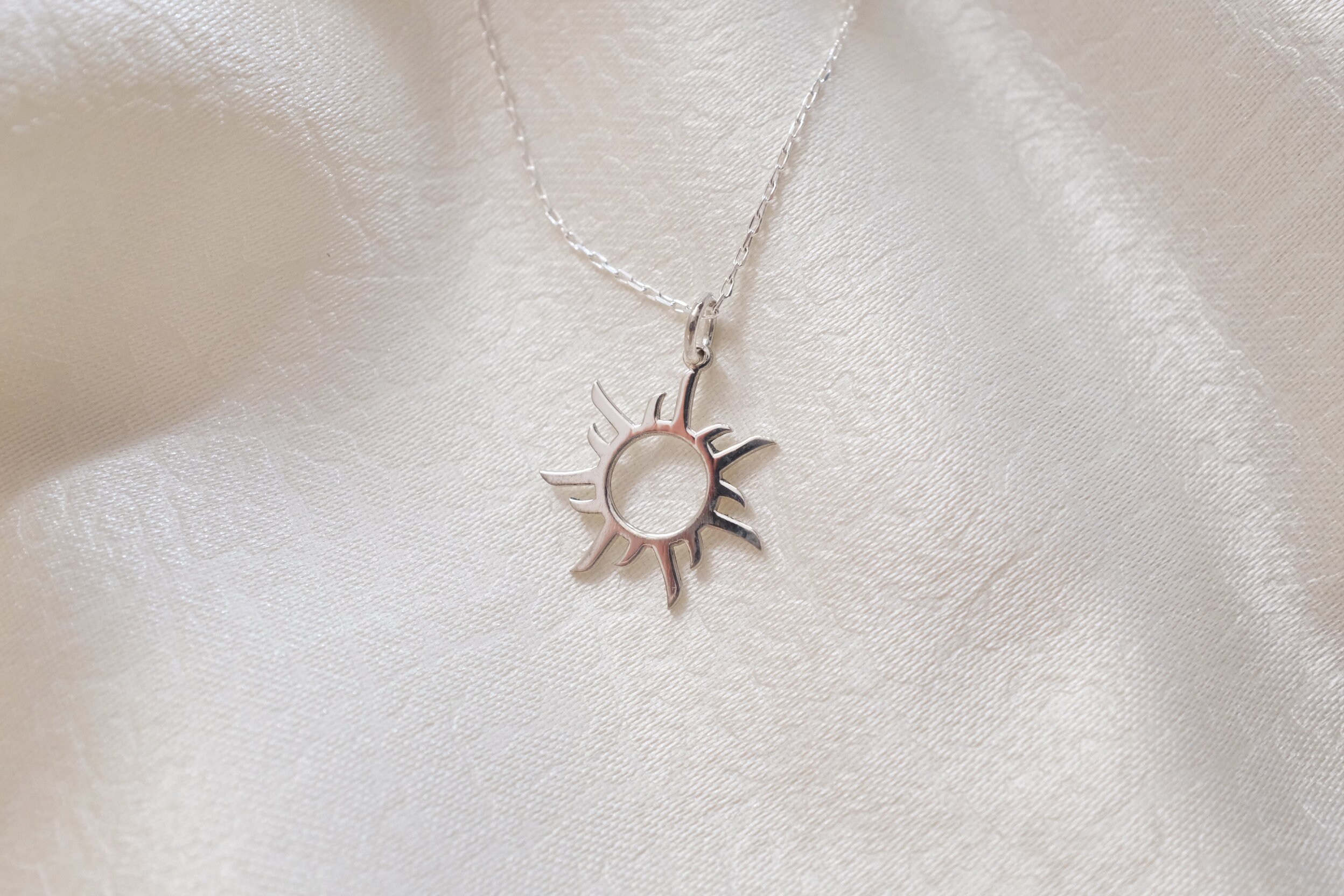 Minimalist Sun Pendant 925 Silver 14K Gold Plated Tiny Sun Etsy