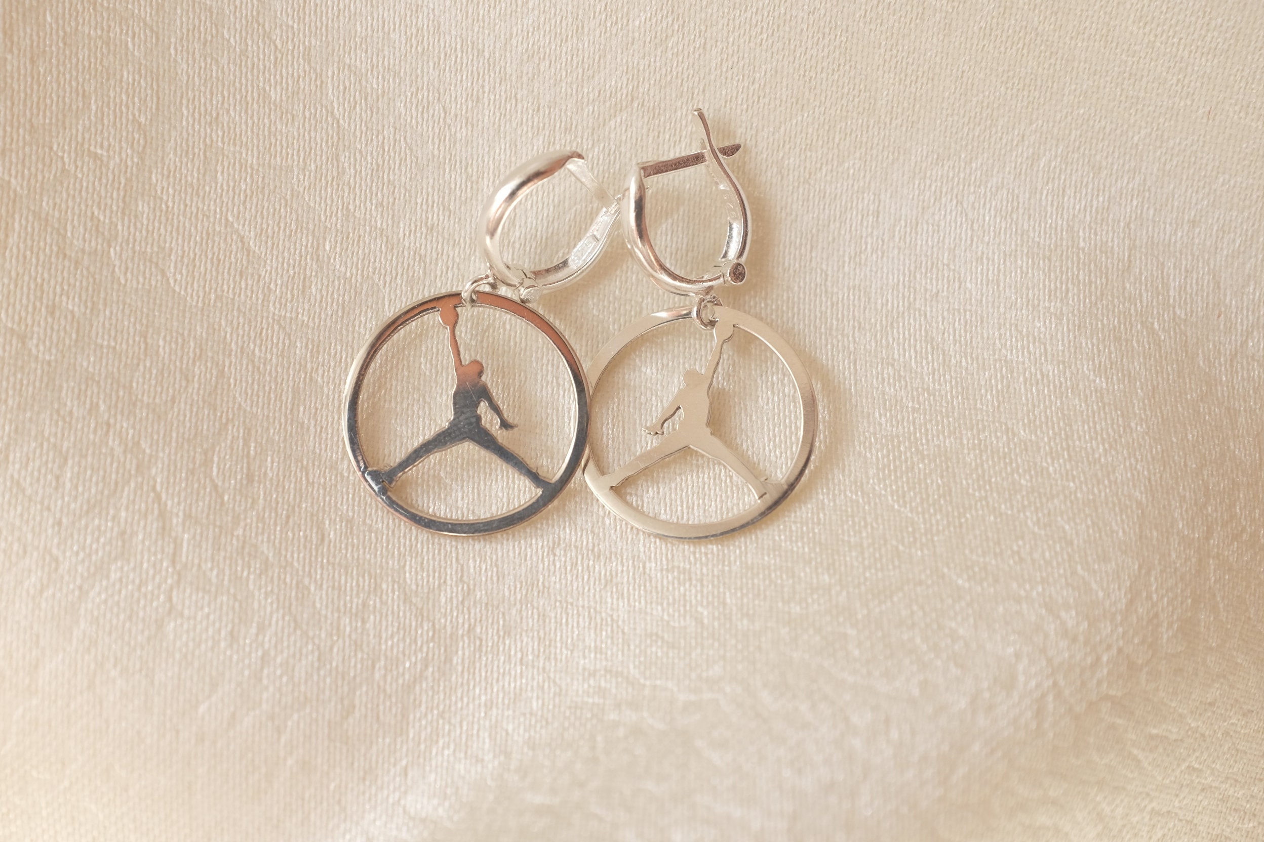 Nike Michael Jordan Jumpman Basketball Stud Earrings 925 | Etsy