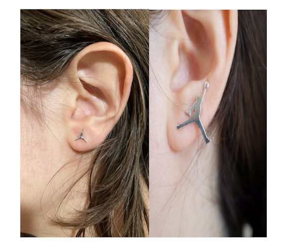 925 Nike Air Jordan Stud Earring pendiente - Etsy España