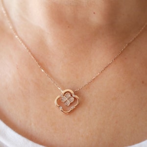 925 Silber Zierliche Halskette Arten, Kanada Ahorn Blatt Anhänger mit Zirkon Stein, 925 Silber zierlicher Kleiner Mädchen Anhänger mit Herz, Geschenk für Sie