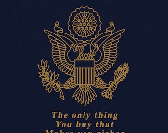 Travel The Only Thing You Buy That Makes You Richer | Passport Wall Art | Large Canvas Wall Art