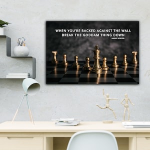 Chess Board Canvas Art For Sale | Chess Wall Art For Living Rooms | Game of Chess Stylish Wall Decors | Canvas Art With Inspirational Quotes