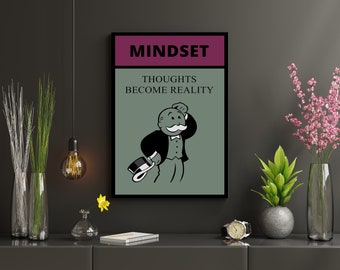 Mindset Thoughts Reality Art | Inspirational Wall Decor (Digital Download)