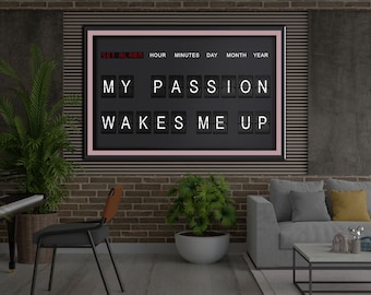 My Passion Wakes Me Up Wall Art | Home Decorative Walls Canvas | Indoor Decor Wall Canvas