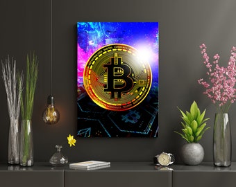 Bitcoin Wall Art | Digital Money Canvas Art