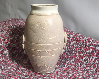 Medium vase with clear glaze and