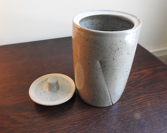 Medium sized covered jar.