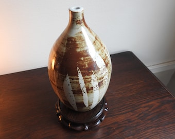 Brush decorated bottle