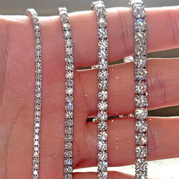 Certified VVS1 Ideal Cut Moissanite Tennis Bracelet All Sizes