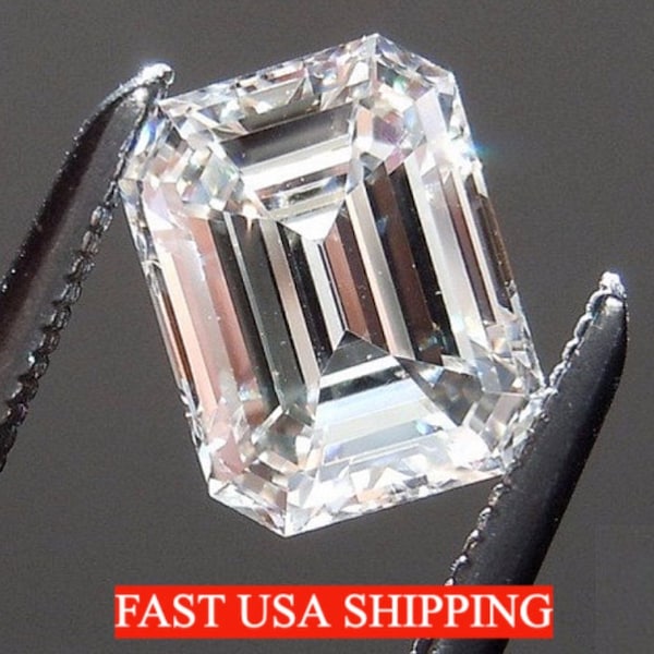 Certified VVS1 High Quality Emerald Cut Loose Moissanite Stones