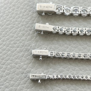 Certified VVS1 Ideal Cut Moissanite Tennis Bracelet All Sizes image 5