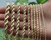 10k solid gold rope chain 6mm deals
