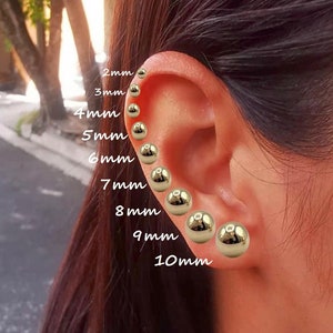 Gold Stud Earrings - Etsy