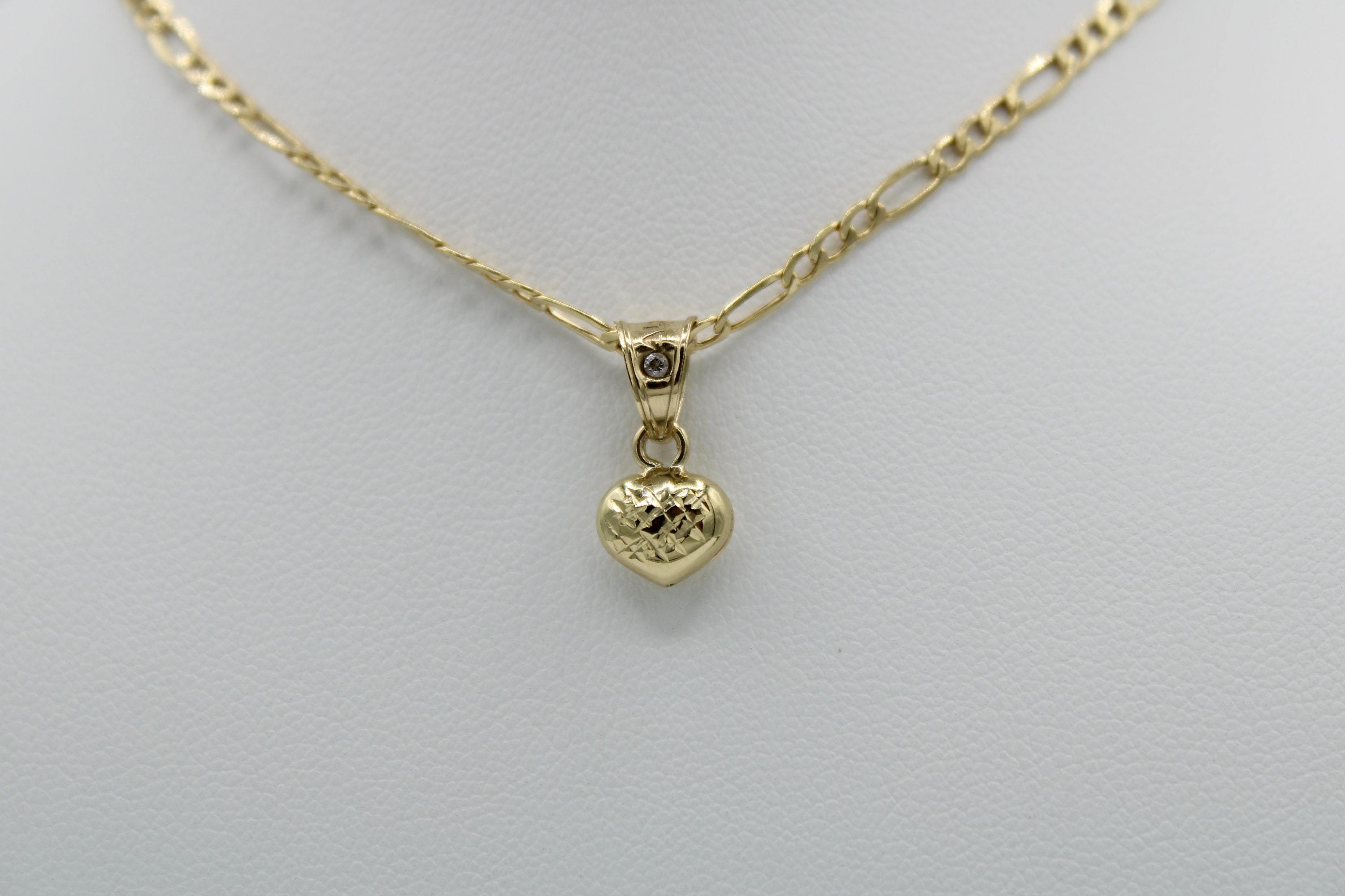 10k Solid Gold Heart Charm Real Gold Heart Pendant Dainty Etsy