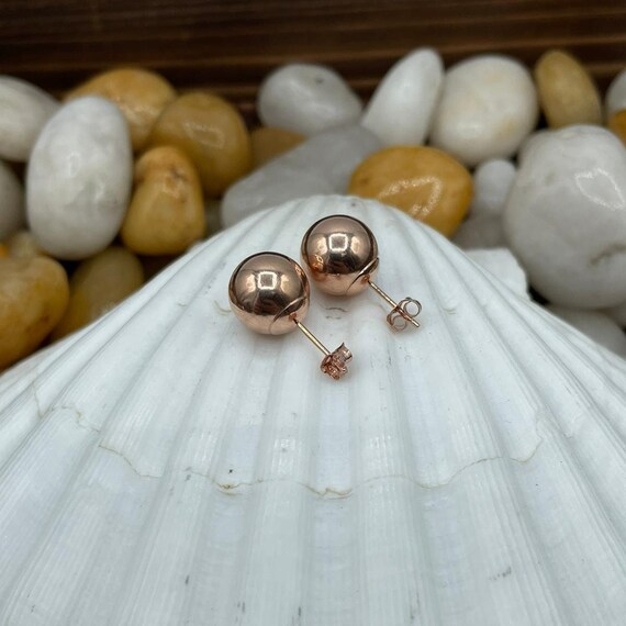 9mm gold ball earrings deals