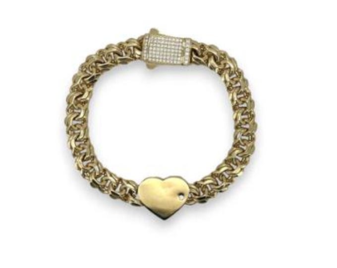 14k Yellow Gold Heart Chain (3.00 mm)