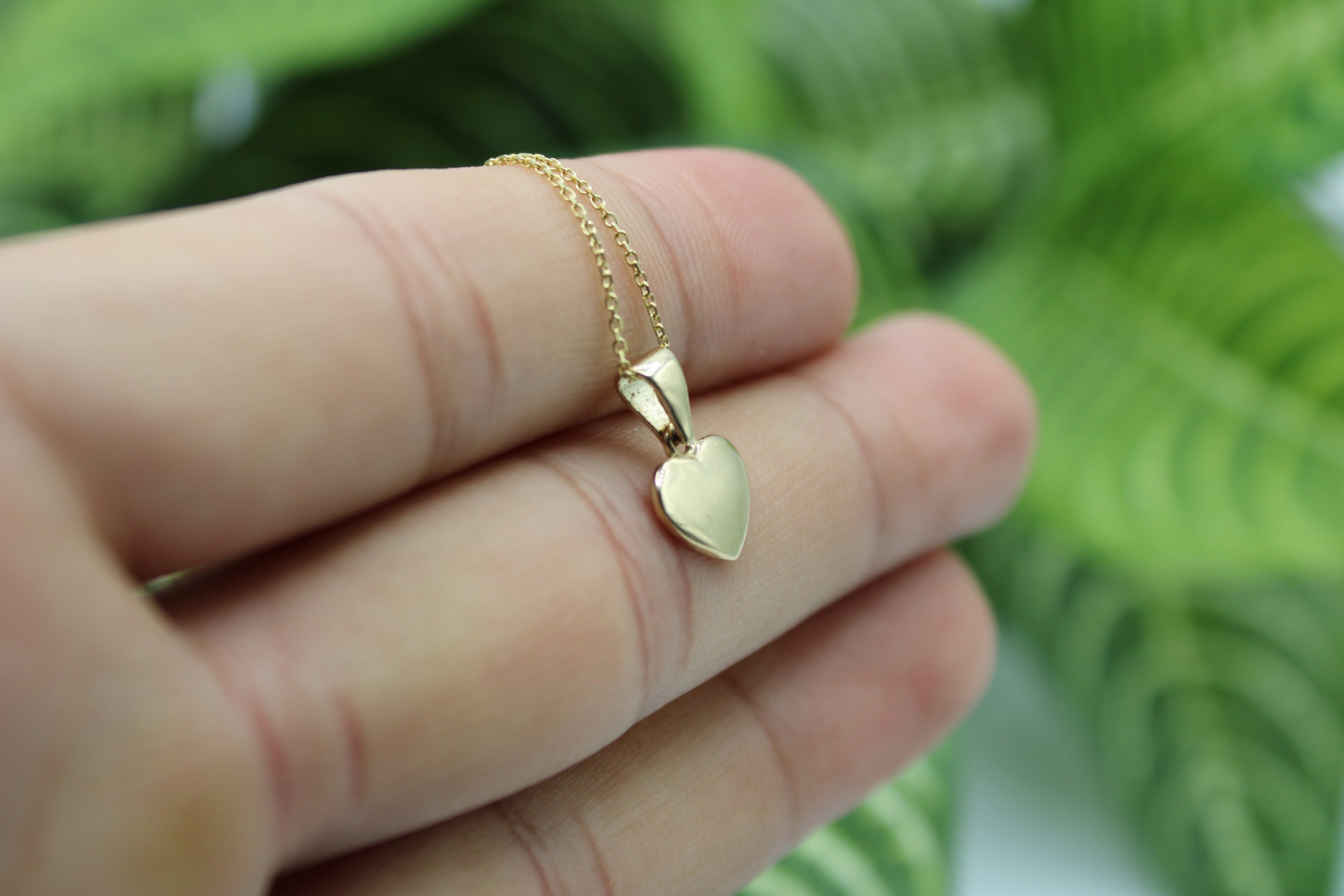 ラスト一点】10K Yellow Goldハートチャーム ネックレス ゴールド