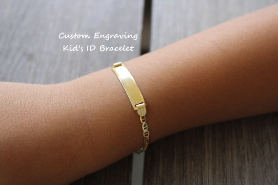 Personalized 10k 2024 gold bracelet
