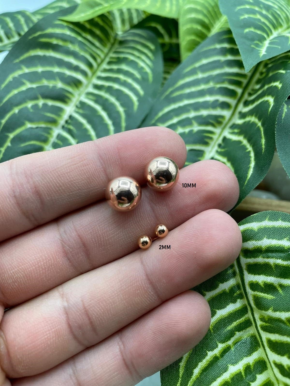 SOLID 14K Gold Ball Earrings 3MM 4MM 5MM 6MM 7MM 9MM Etsy