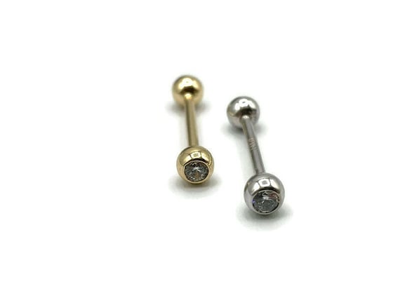 White gold tongue deals ring