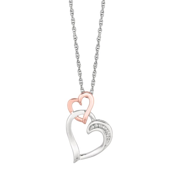 Silver Diamond Accent .03ct Infinity Necklace Silver Diamond Accent .03ct Infinity Necklace