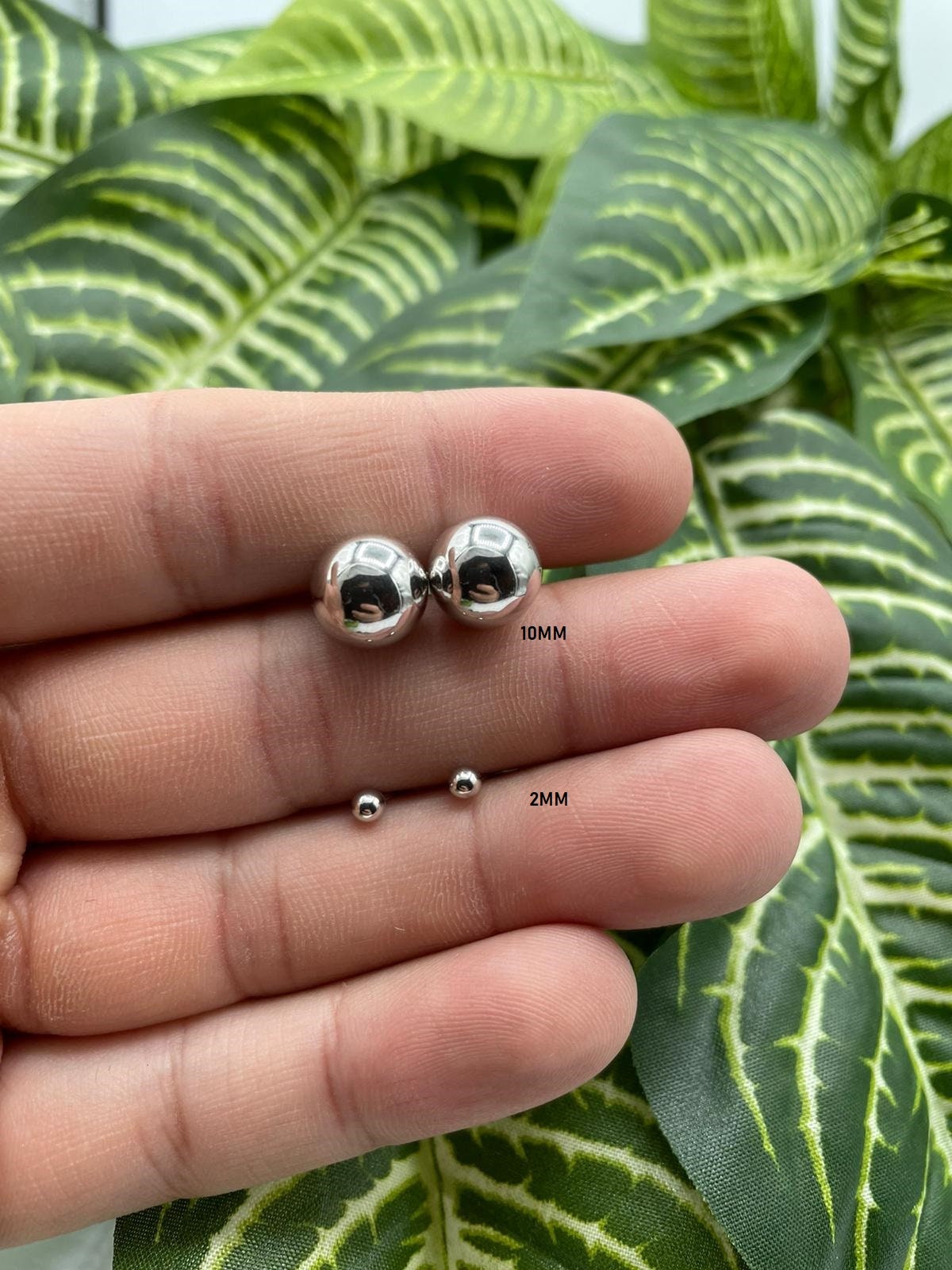 SOLID 14K Gold Ball Earrings 2MM 3MM 4MM 5MM 6MM 7MM Etsy