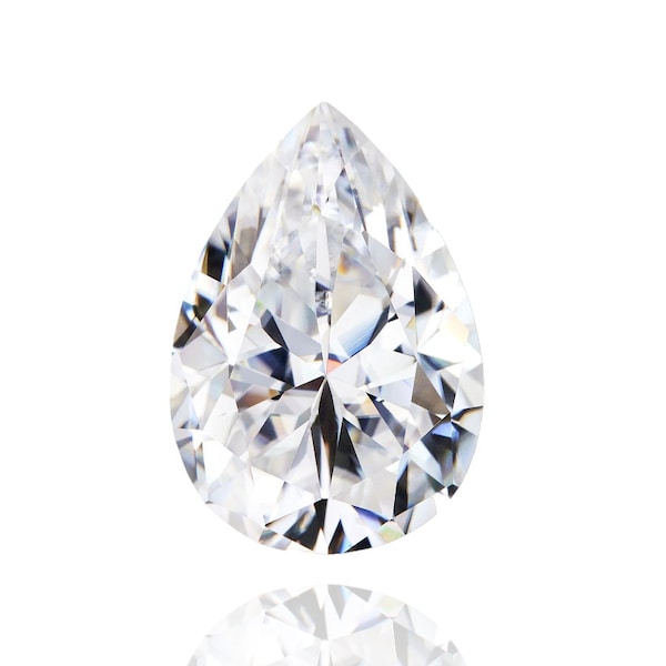 GRA Certified Loose Moissanite Pear Shape Stones D VVS1 Sizes 4x6mm - 12x16mm- all Sizes! Small and big! - USA Stock - Same Day Shipping!