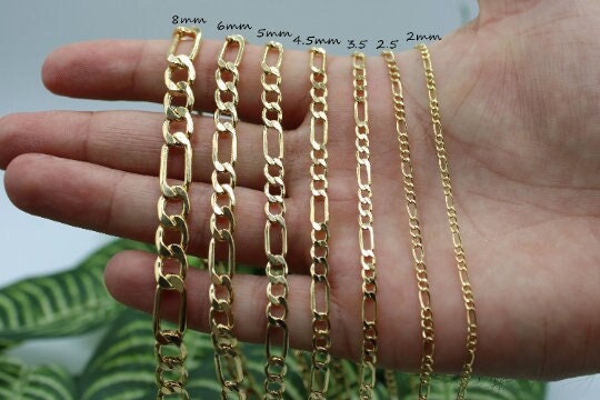 14k Solid Gold Diamond Cut Marina Chain by Foot. Unfinished Solid Gold Chain  for Jewelry. Wholesale Solid Gold Chains. 030fv30ftbyft 