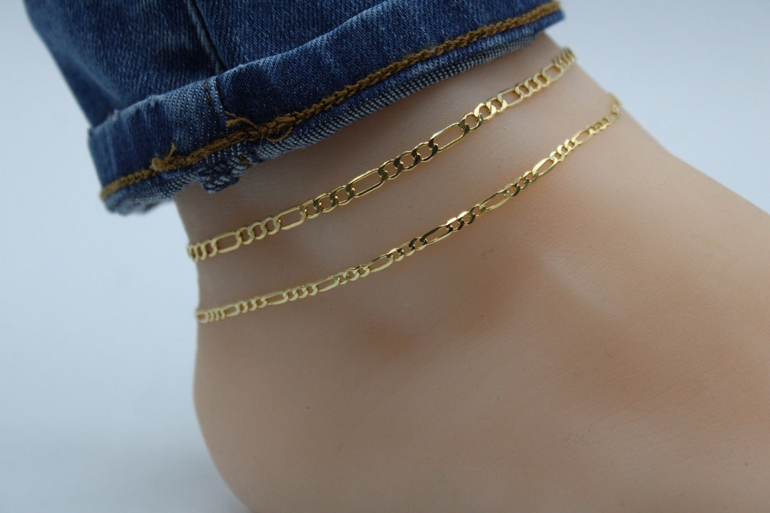 PAVOI 14K Gold Plated Chunky Curb Chain Anklet - 9 Inch, 9.8mm Width, Hypoallergenic, Lightweight For Women