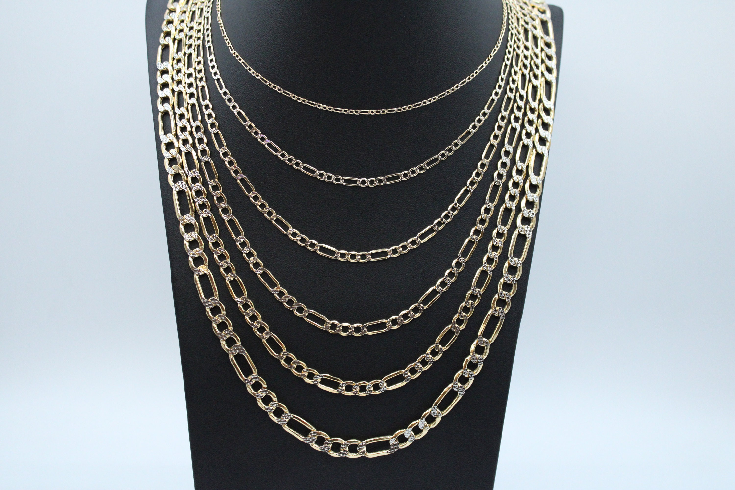 10K Two Tone Gold Figaro Chain, 10kt Gold Chain, Real Gold Chain or Bracelet, 2mm, 3.5mm, 4mm, 5mm, 6mm, 7.5mm Figaro Chain, Genuine 10K - Etsy 10K Two Tone Gold Figaro Chain, 10kt Gold Chain, Real Gold Chain or Bracelet, 2mm, 3.5mm, 4mm, 5mm, 6mm, 7.5mm Figaro Chain, Genuine 10K - Etsy