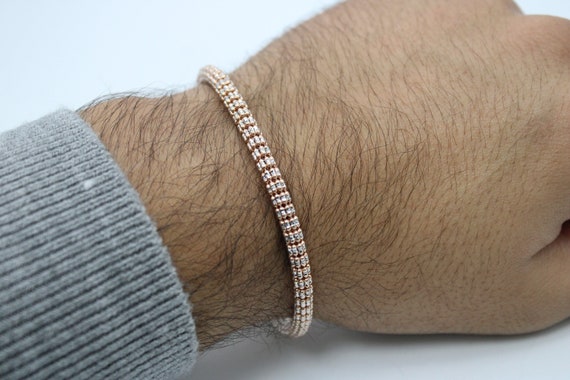 Diamond Bracelet 1/2 ct tw Round 10K Rose Gold 7.25