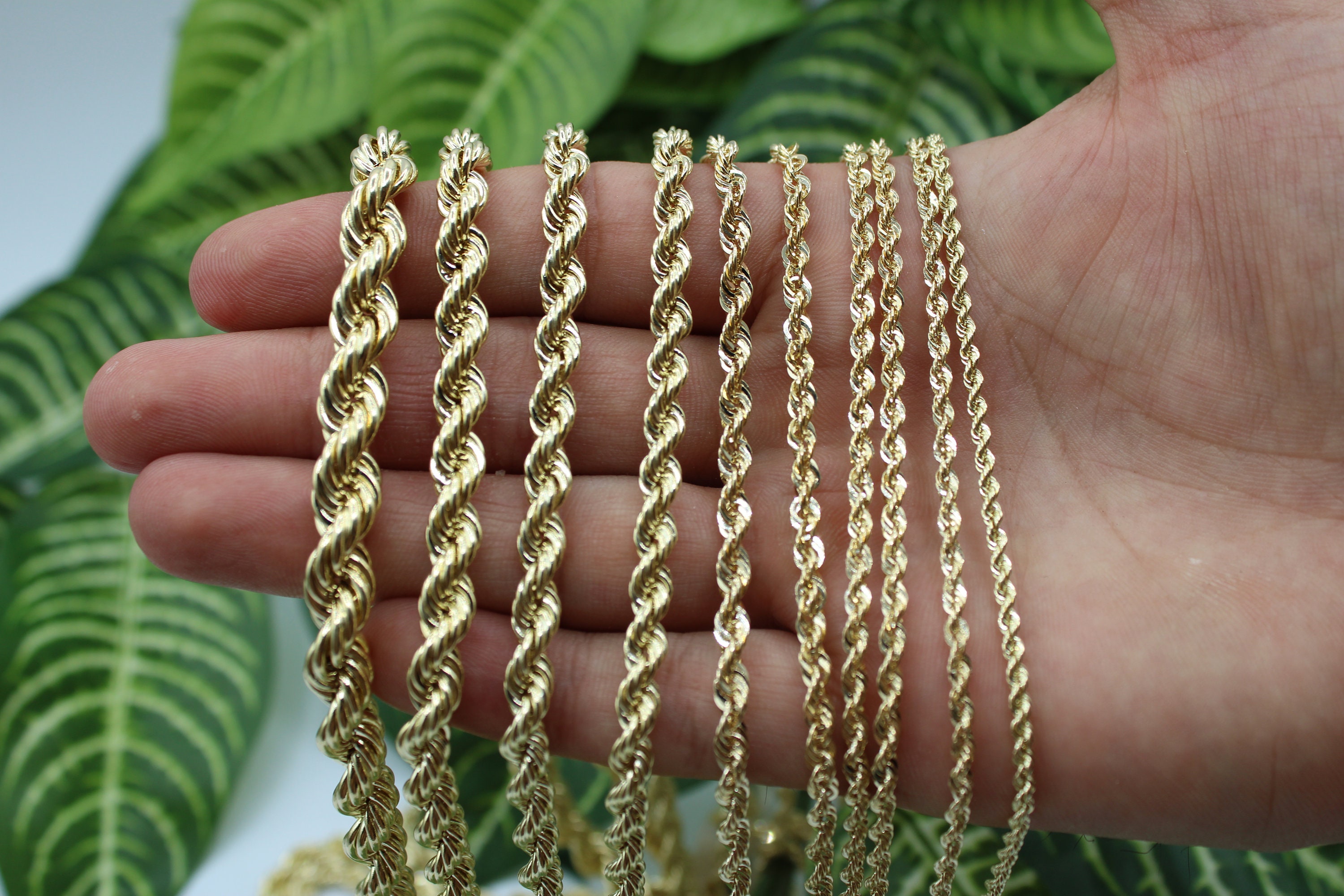 10K Gold Rope Chain Gold Rope Necklace 2mm 2.5mm 2.8mm 3mm Etsy UK