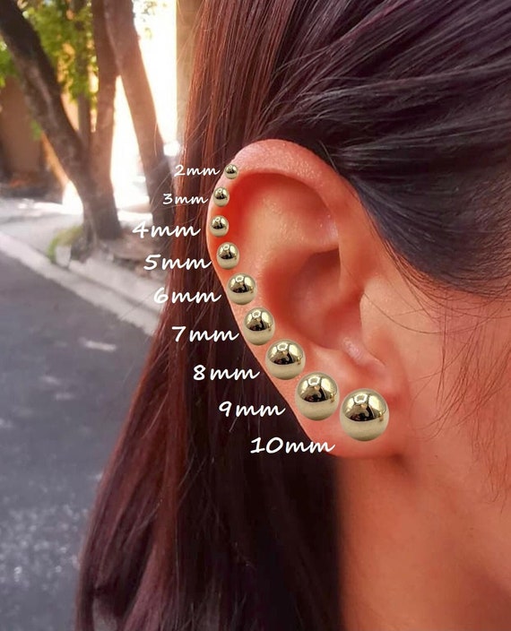 Ball Earrings Studs Earrings Stainless Steel Round Ball Studs Earrings For  Men Women 4mm/5mm/7mm/8mm Rose Gold | Fruugo NO