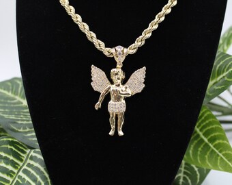 10k Angel Pendant - Etsy