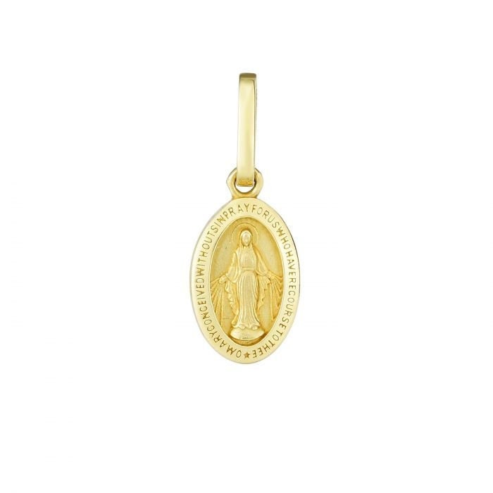 Miraculous medal sale 14k gold