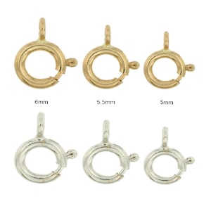 14K Solid Spring Ring Clasp - 14K Gold Findings - Solid Gold - Bracelet Making. Necklace Making