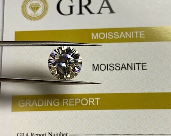 GRA Certified Loose Moissanite Round Stones D VVS1 All Sizes