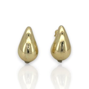Water Drop Earrings - 10K Yellow Gold - Etsy