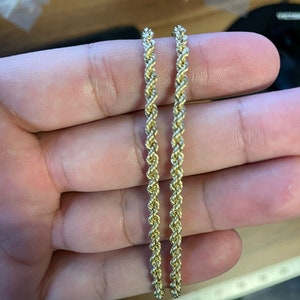 10k rope fully solid yellow gold - 3mm
