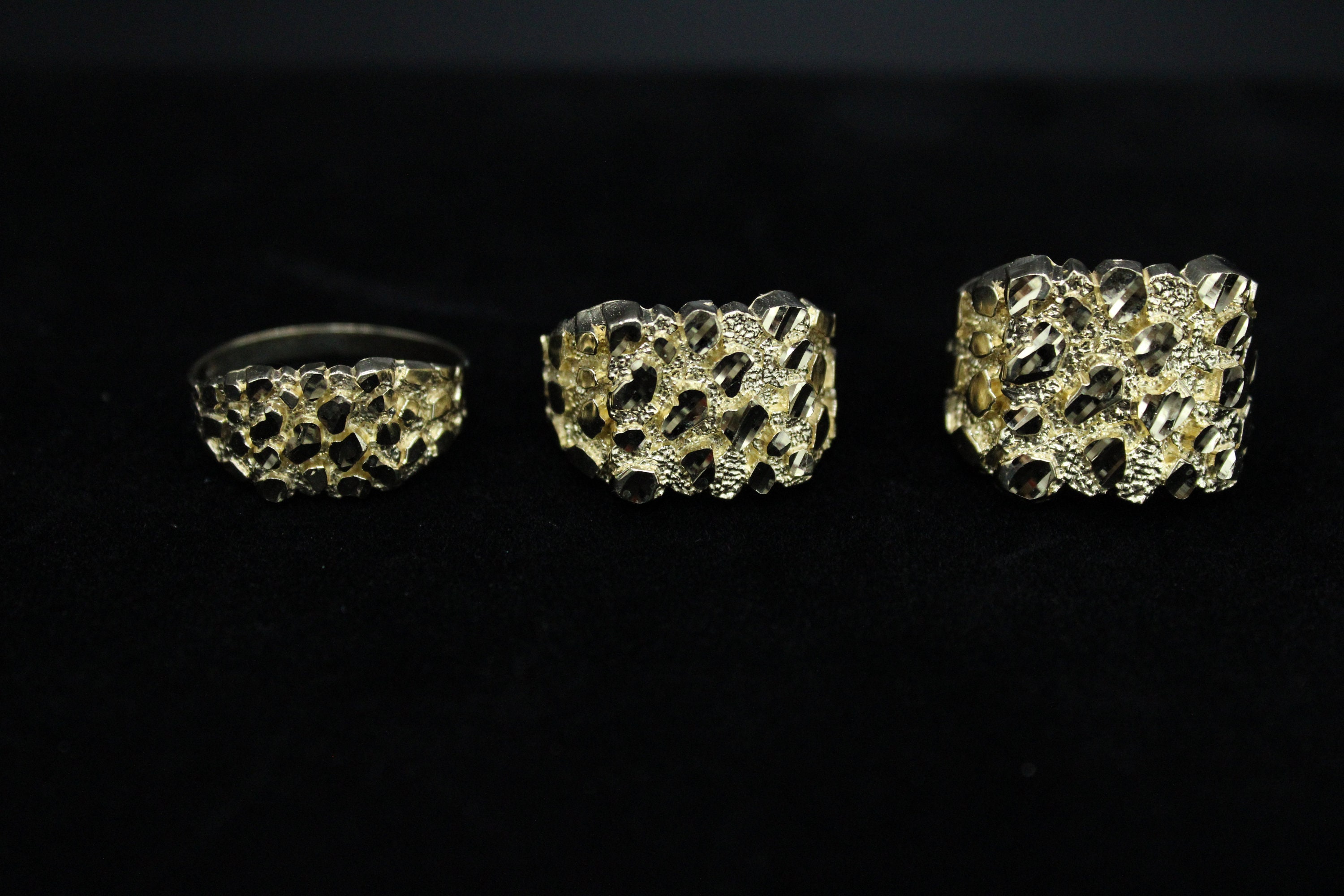 Real Solid Gold 10K Square Nugget Ring 10K Gold Ring Etsy