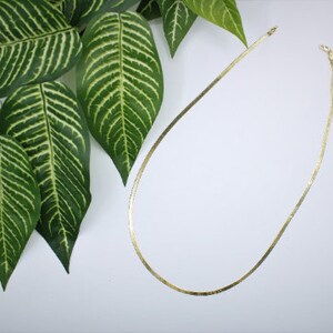 14K Handmade Solid Yellow Gold Herringbone Chain Necklace 1.5mm 3mm 4mm 5mm 6mm 14K Solid Yellow Gold Herringbone Chain or Bracelet availabl image 4