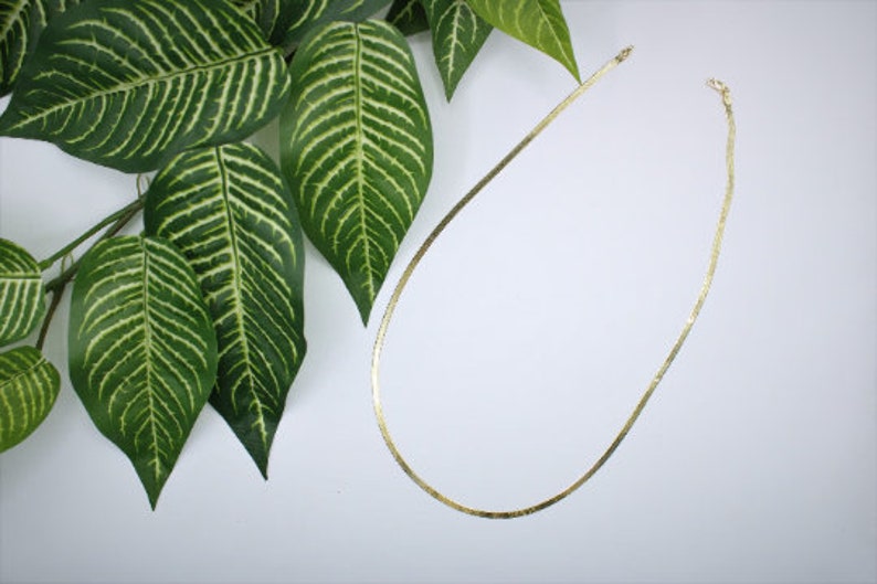 14K Handmade Solid Yellow Gold Herringbone Chain Necklace 1.5mm 3mm 4mm 5mm 6mm 14K Solid Yellow Gold Herringbone Chain or Bracelet availabl image 4