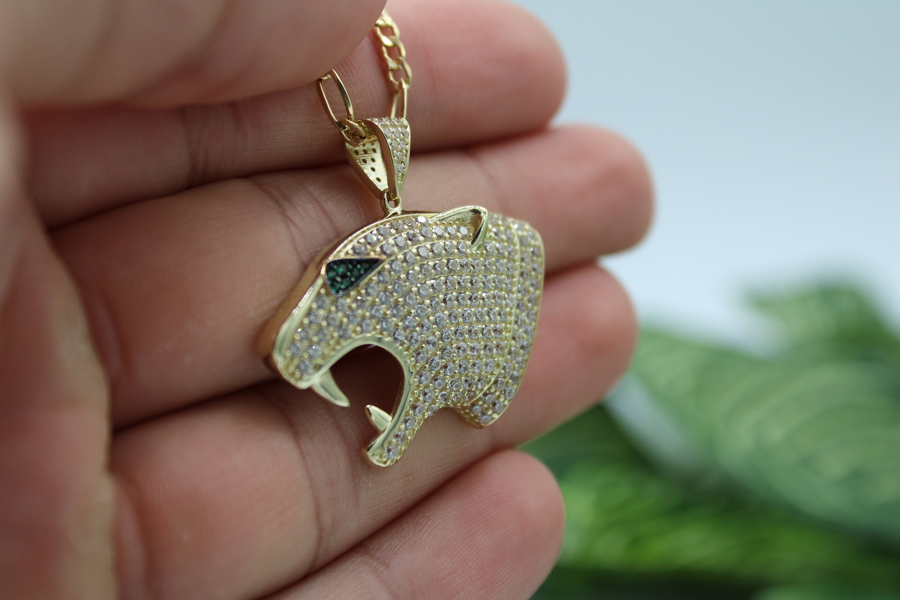 Gold cheap panther pendant