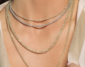 10k SOLID Real Gold Diamond Cut Ice Link Chain Necklace Yellow/White/Rose Gold Ice Chain, 10k Real Gold Cylinder Chain
