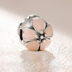 Pandora Cherry Blossom 14K Gold Pink Enamel Ring size 60~US 9 BN