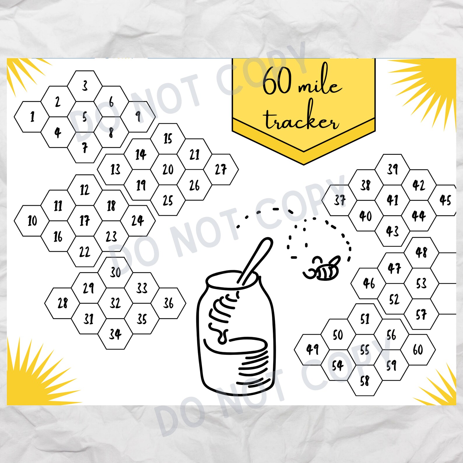 60 Mile Tracker Running Tracker Walking Challenge Fitness Etsy