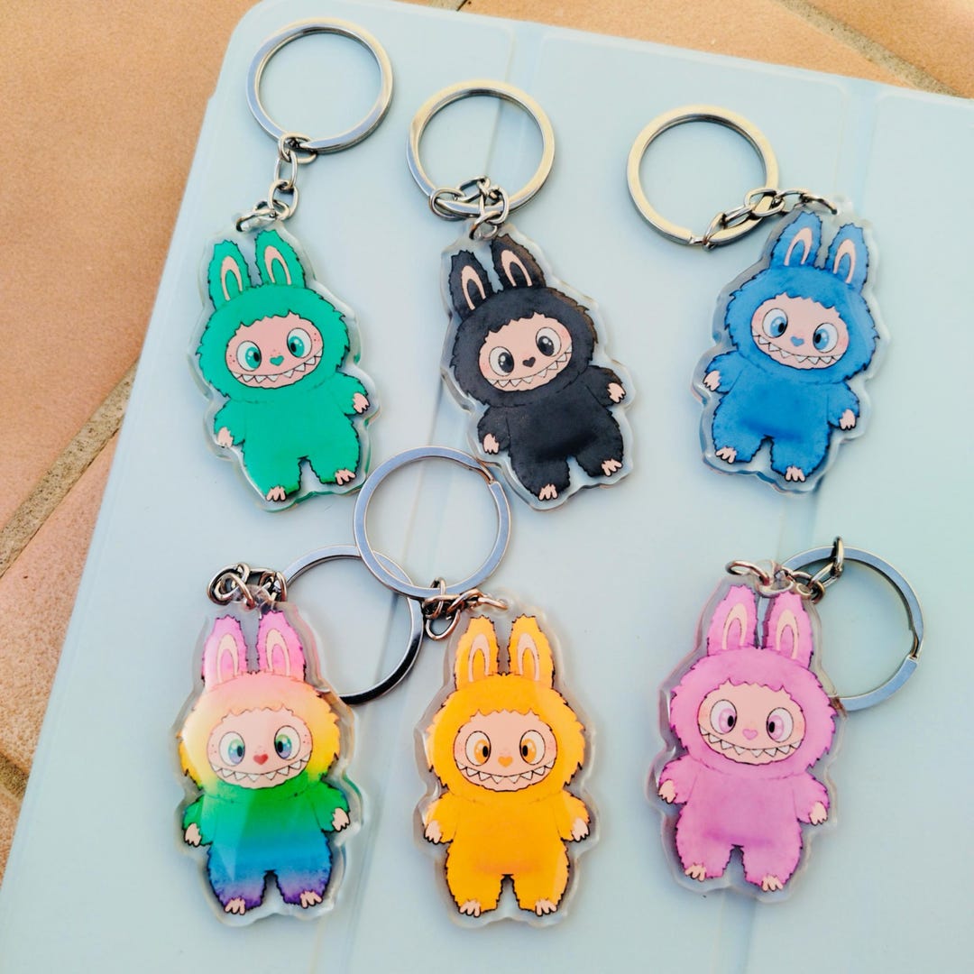 Cute Monsters Labubus Keychains - Etsy