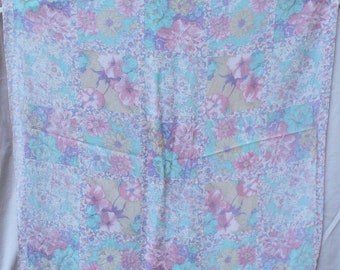 Pink Pastel Floral Ginnie Johansen Vintage Silk Scarf