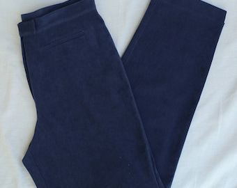 Vintage Norton Navy Suede High Waist Trousers